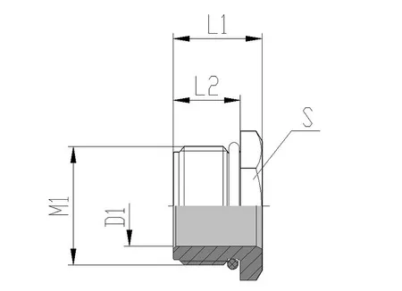 Mutter mit Steckgewinde (Stecker für Luftbremse)